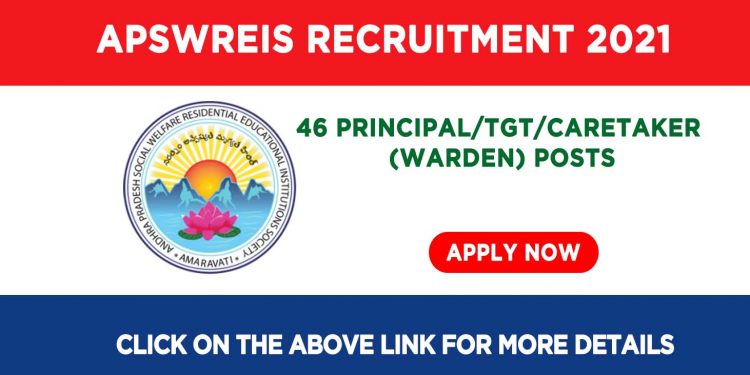 APSWREIS Recruitment 2021