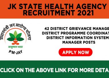 JK State Health Agency Recruitment 2021