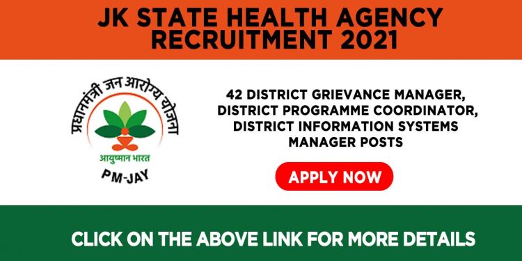 JK State Health Agency Recruitment 2021