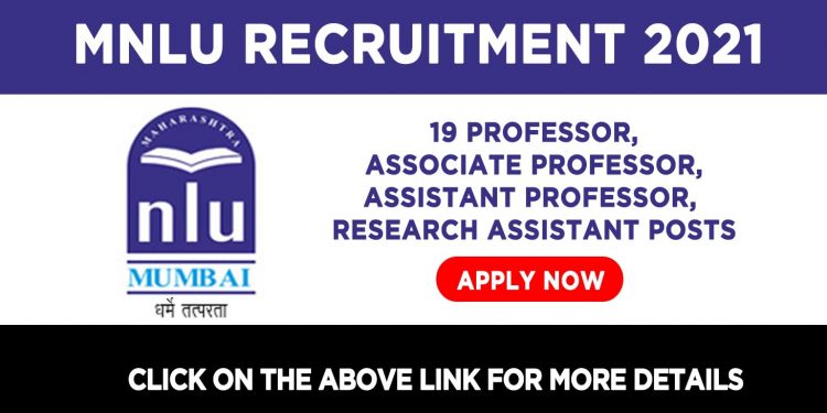 MNLU Recruitment 2021