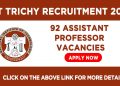 NIT Trichy Recruitment 2021