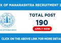 Bank of Maharashtra Recruitment 2021