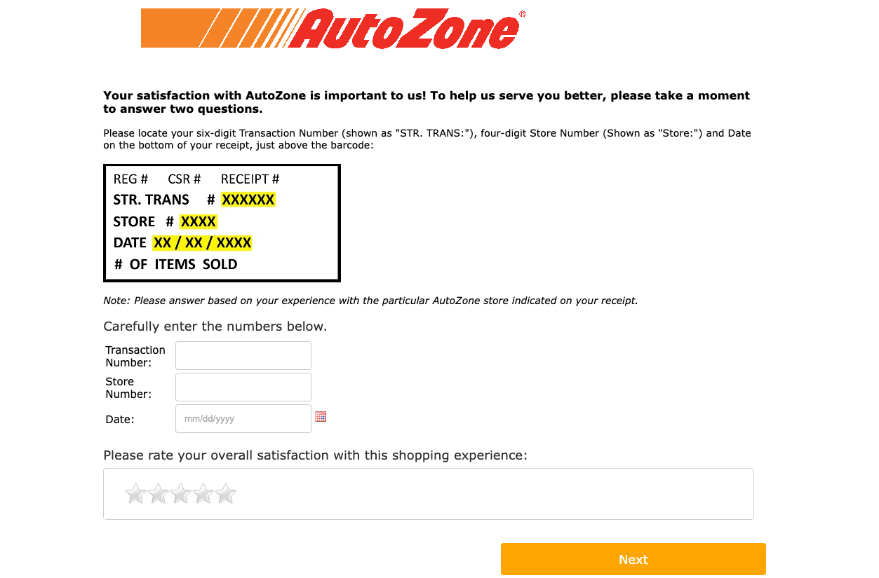 autozonecares survey