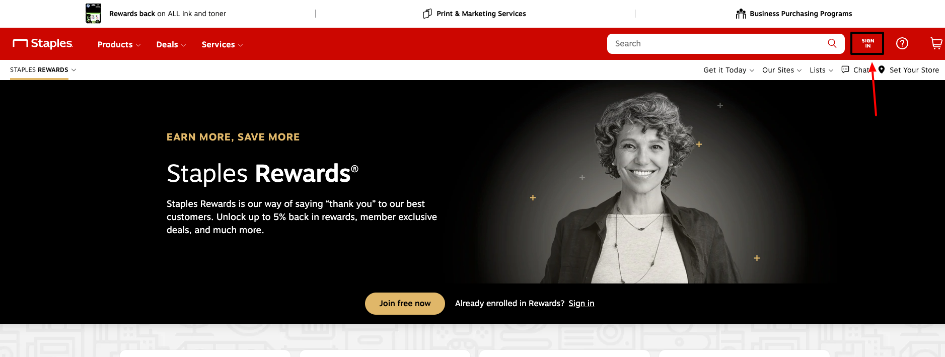 staples rewards login