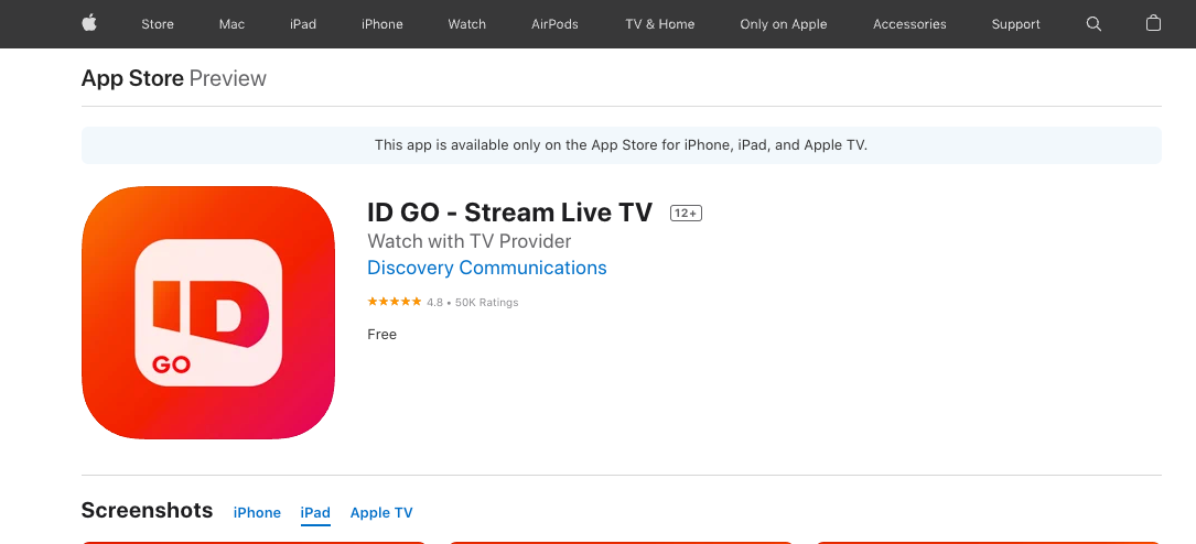 idgo app on apple tv